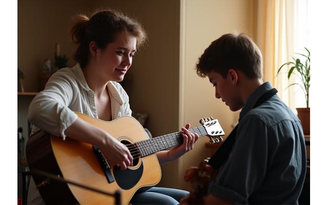 Elev i musikkundervisning