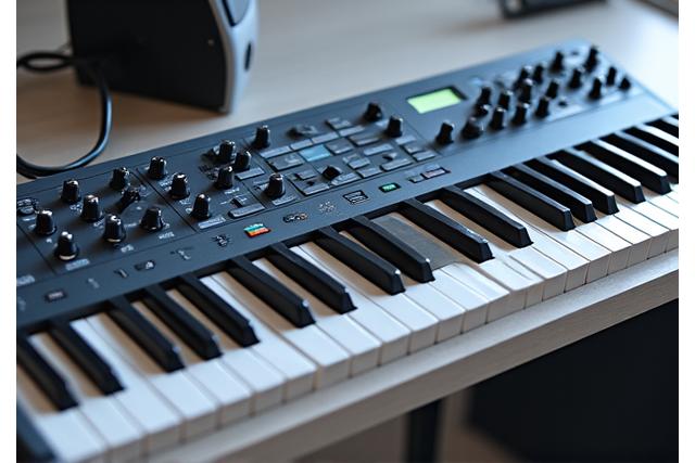 Et digitalpiano og en synthesizer