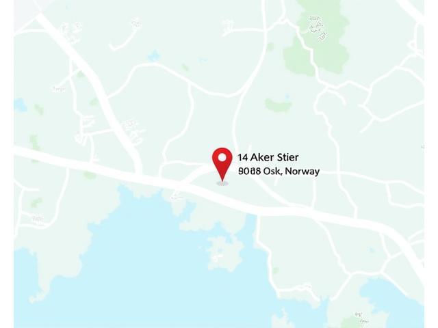 Kart over Akersgata 14 i Oslo, med Echo Stiers butikkmarkør.